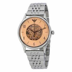 Emporio Armani Meccanico Amber Dial Men's Stainless Steel Automatic Watch AR1922